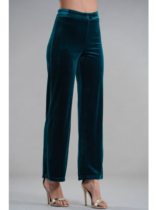 Pantalone in velluto liscio Nualy | I25N5403VERDE BOSCO
